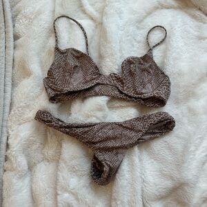 Acacia Swimwear Dark Snake Manhattan Top Hookipa Bottom Set